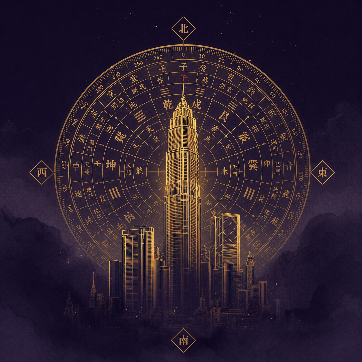 公司風水插畫
